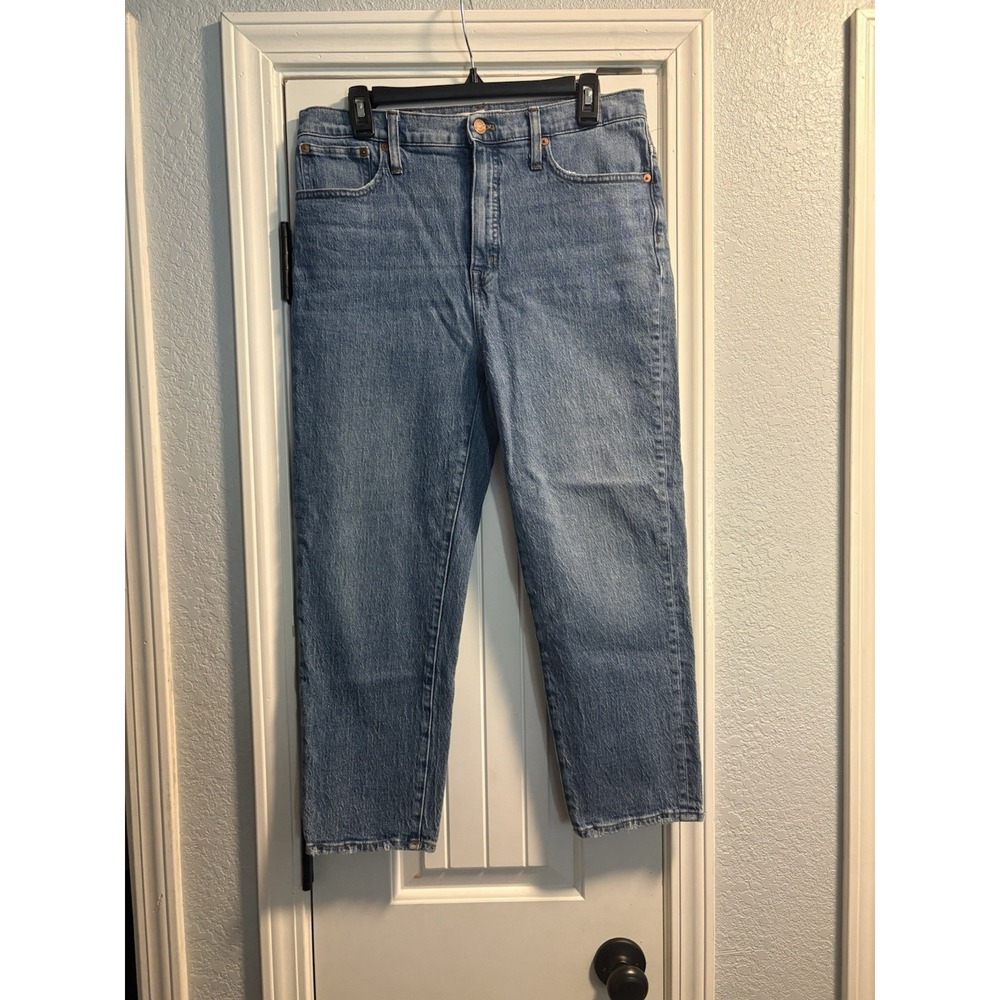 Madewell Classic Straight Jeans Size 30 Blue Wash High Rise Straight Leg Denim